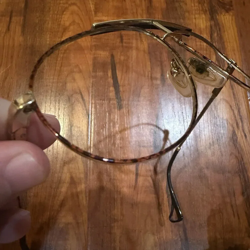 Vintage Jean Claude Killy Tortoise 59-15-130 Aviator Style Glasses Frames Only